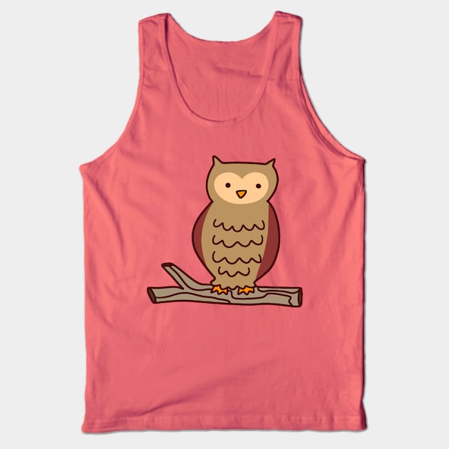 Tree Branch Owl Tank Top by saradaboru